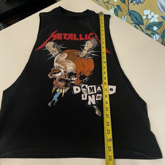 Vtg T-Shirt Metallica Damage Inc Master of Puppets Pushead Muscle Modified - Picture 4 of 4